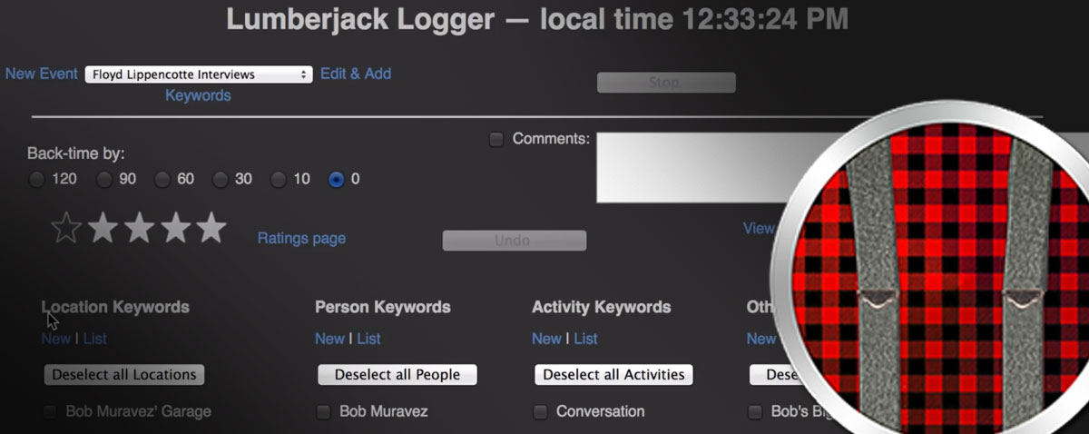 Lumberjack logging system fcpx