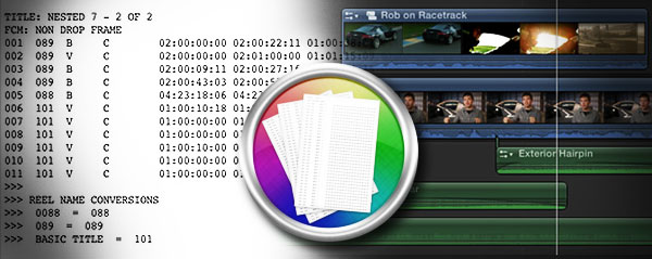 EDL X FCPX to Edit Decision List