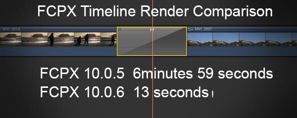 FCPX Timeline render comparison