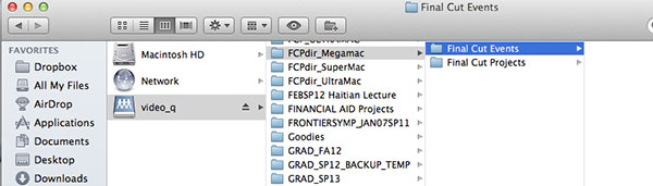 FCPX CREATE DIR 01