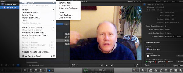 tracking files fcpx