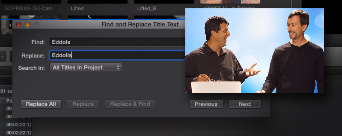 macbreak studio find replace fcpx
