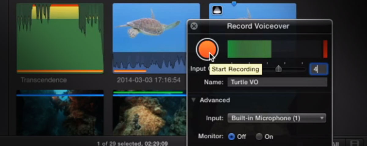 voiceover tool fcpx
