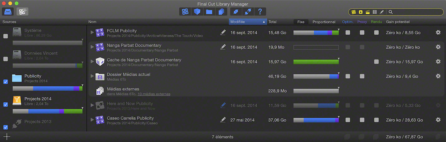 Final Cut Library Manager GUI 1 year FCPX