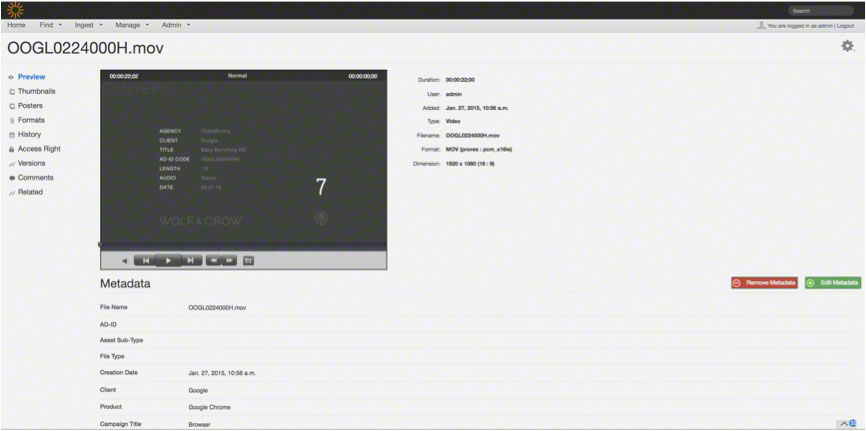Cantemo Portal 72andsunny FCPX 3