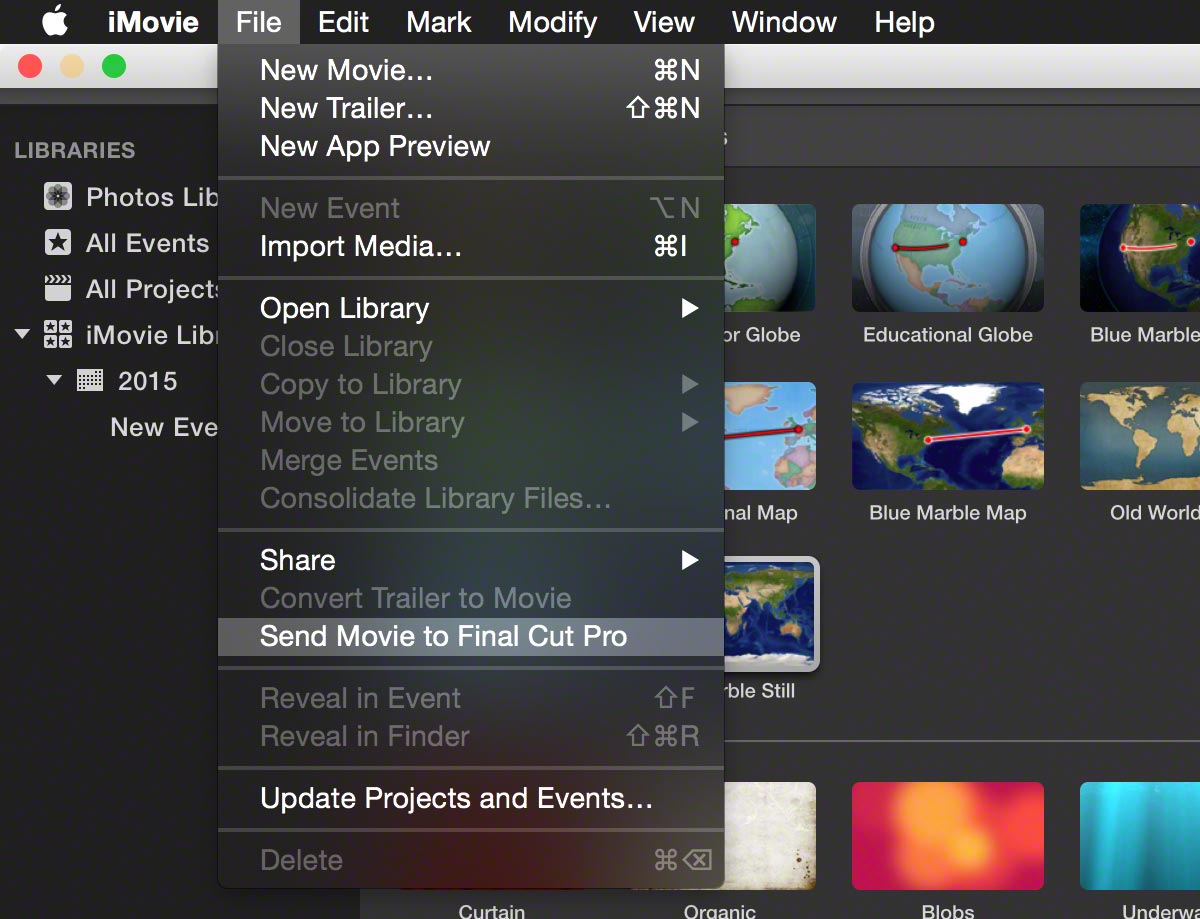 FCPX imovie maps 4