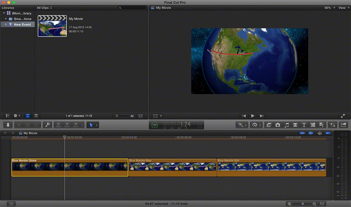 FCPX imovie maps 5