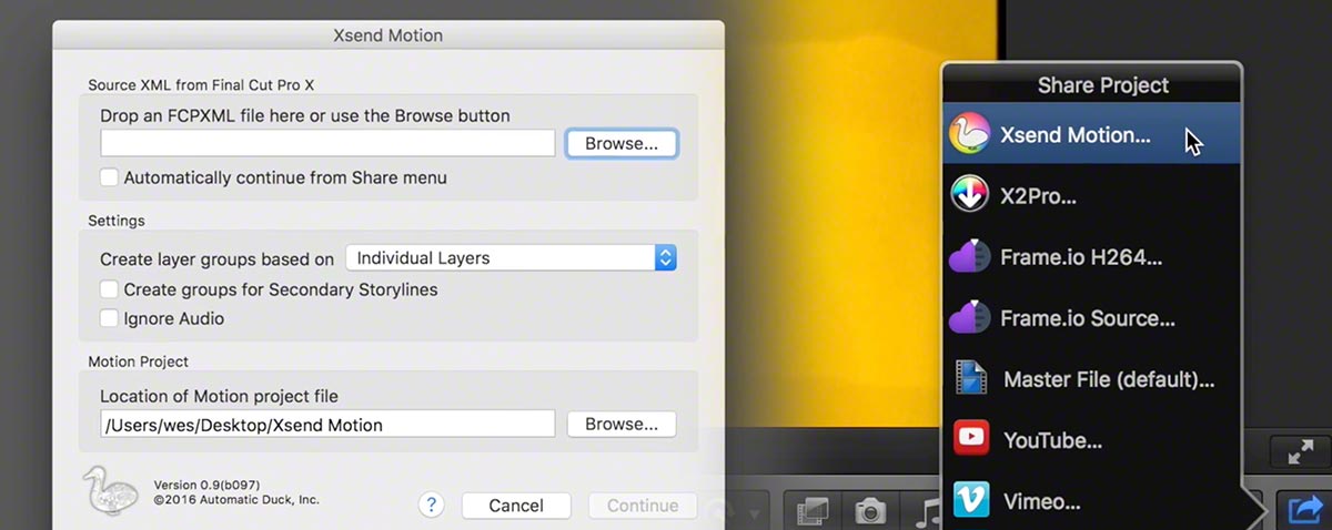 automatic duck xsend motion