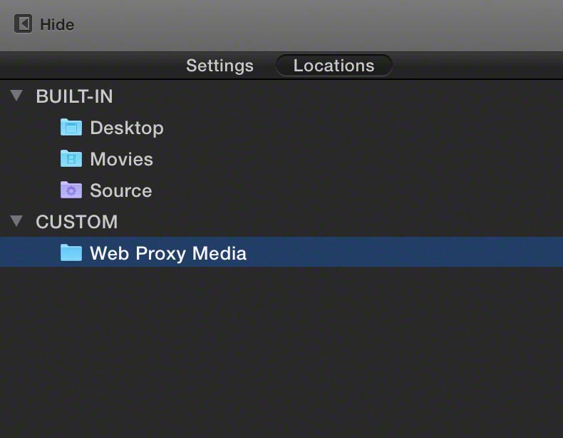 FCPX Compressor Destinations