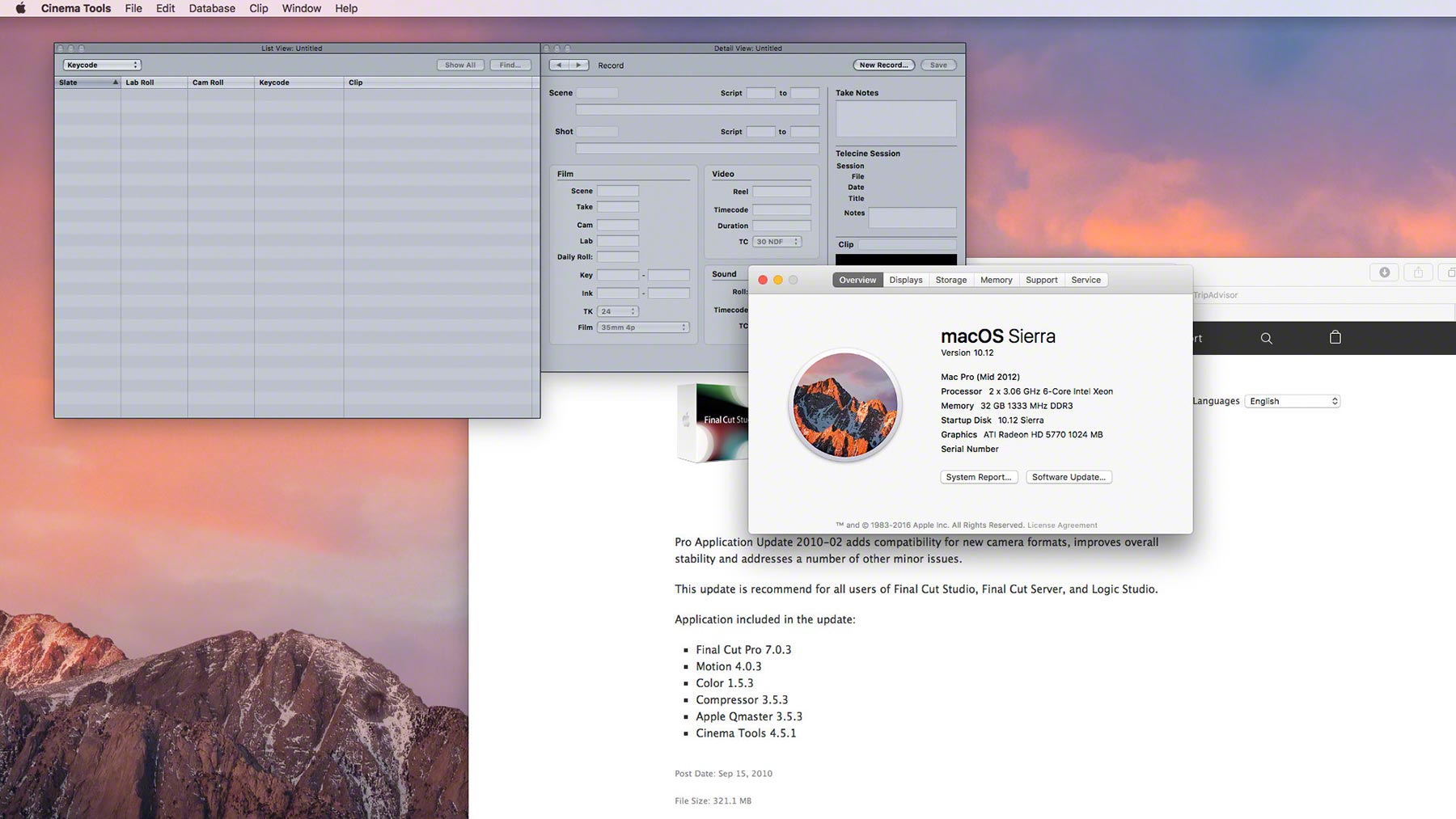 cinema tools-and-Sierra