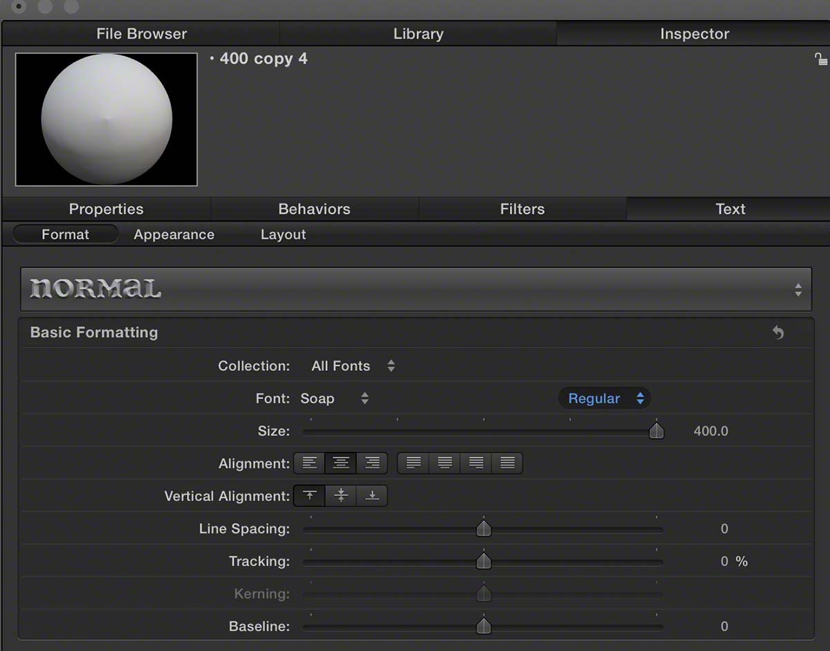 Format-settings