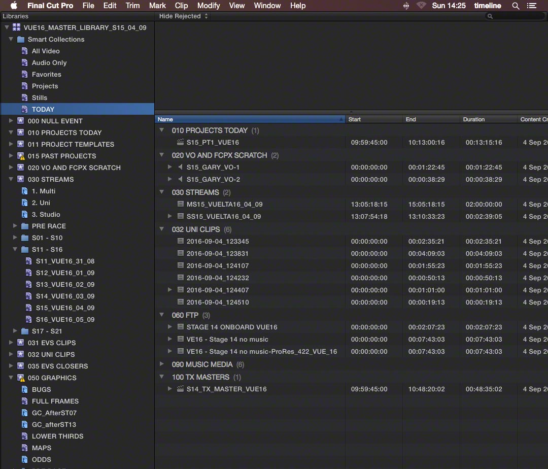 events time sensitive fcpx
