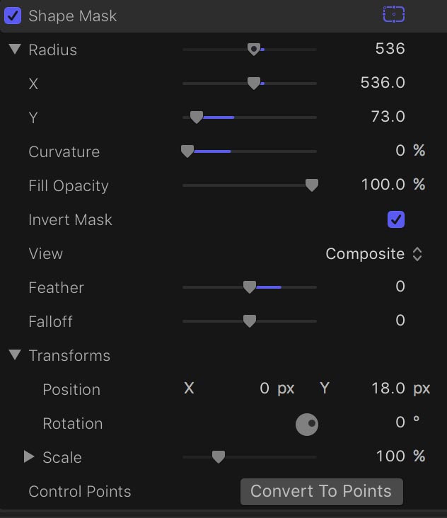 10 Border Mask 1 Settings