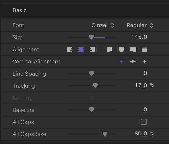 4 Rogue One Text Settings