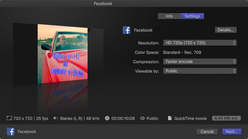 square video fcpx 14