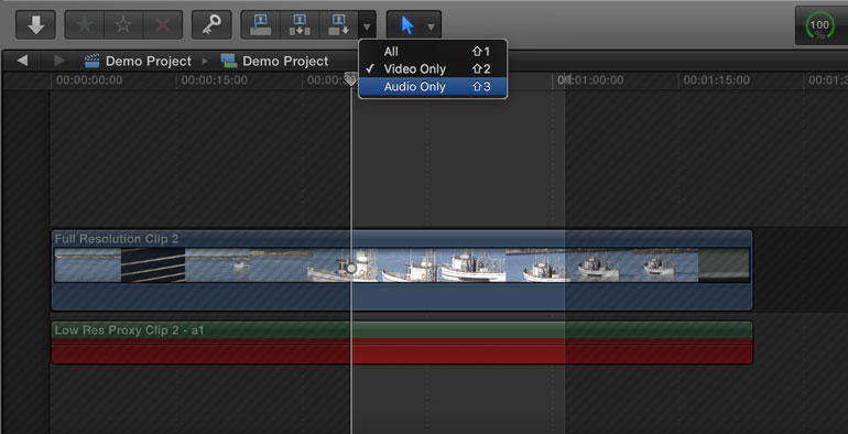 fcpx proxy editing workflow force relink