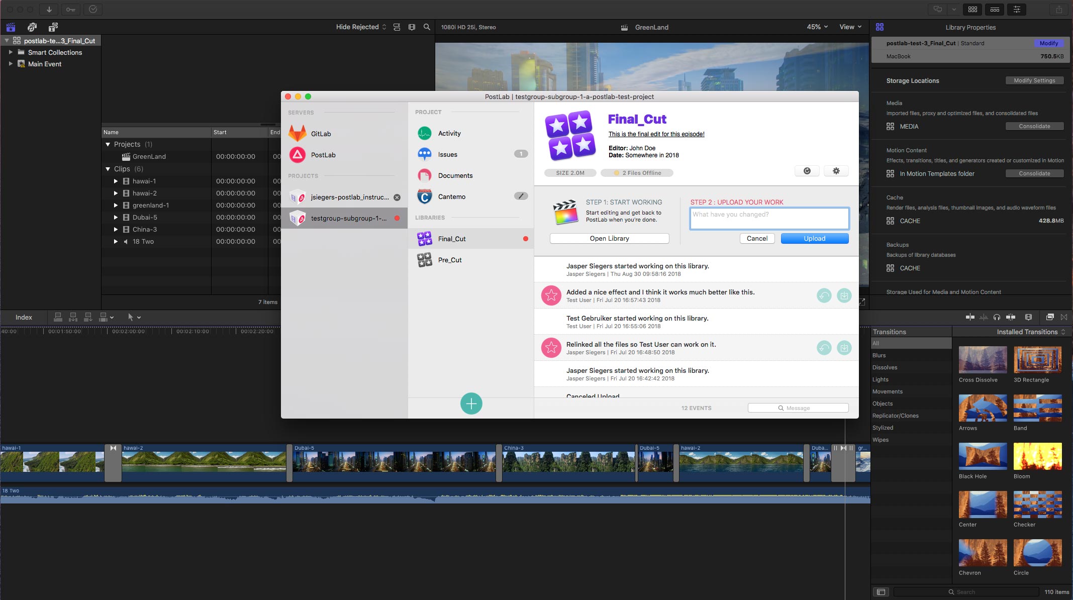 fcpx postlab saving version