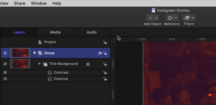1. Create two groups and rename them as Title and Subtitle