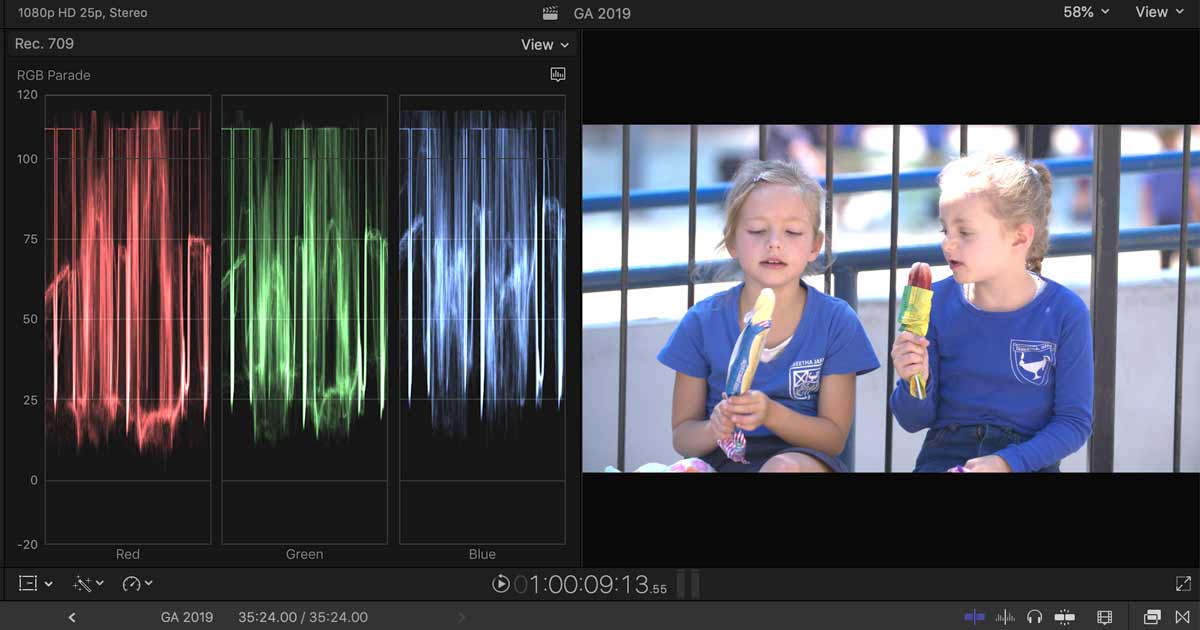 Default LUT applied