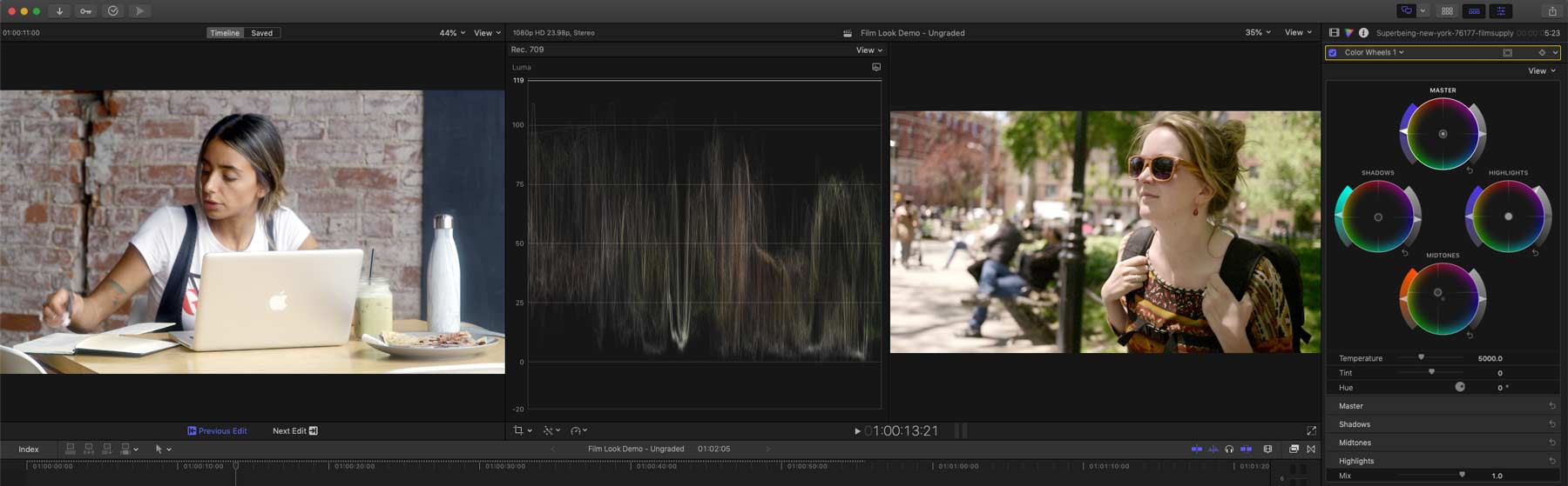 FilmLook ClipGradeWithComparison