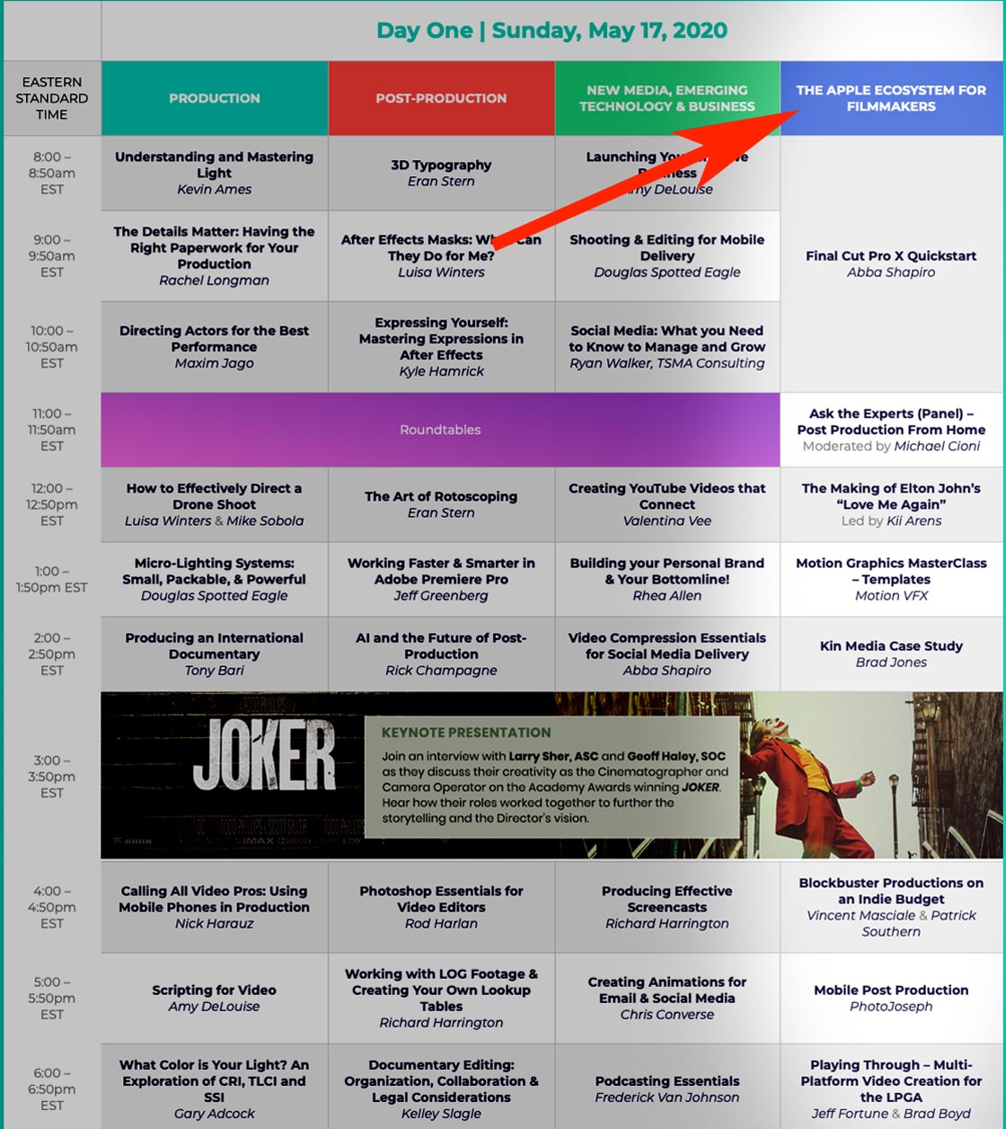 PPWO schedule apple track