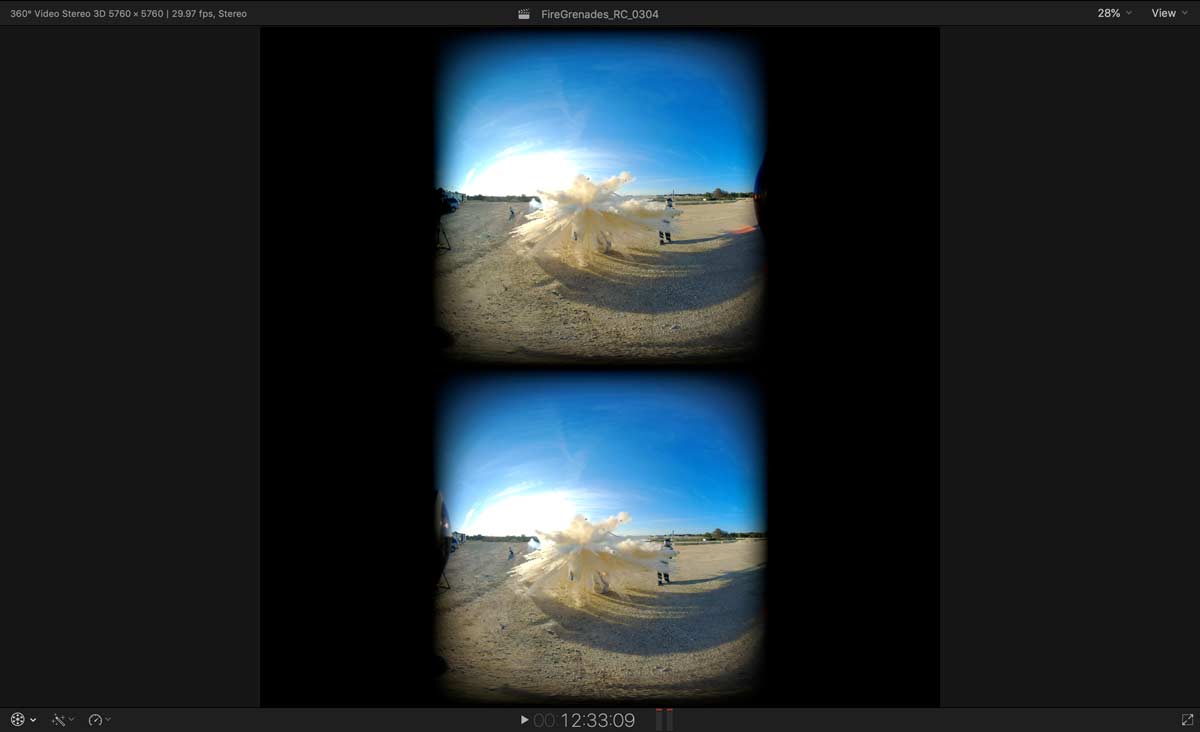 FCPX 360 Timeline Screen