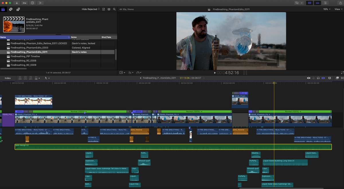 FCPX Phantom Edit Screen