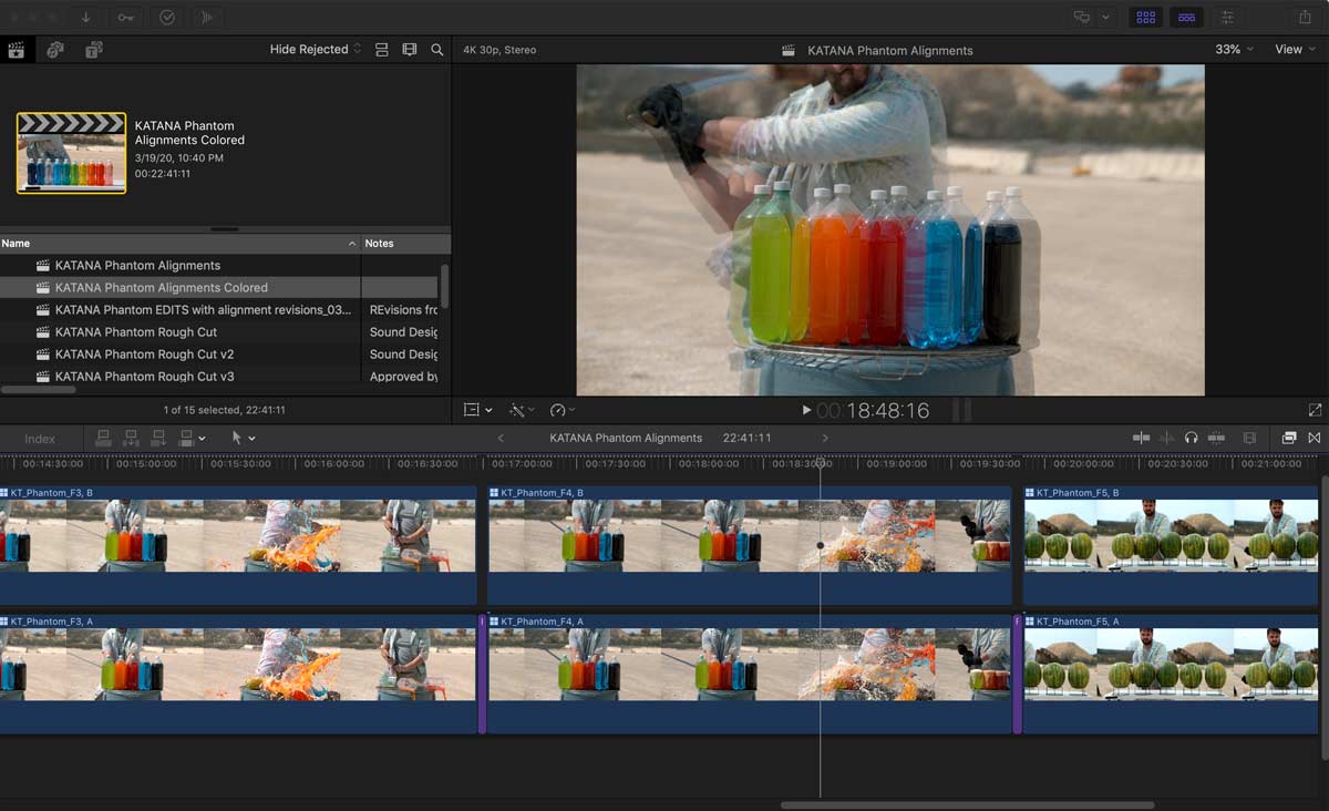 FCPX Phantom Stringout Screen