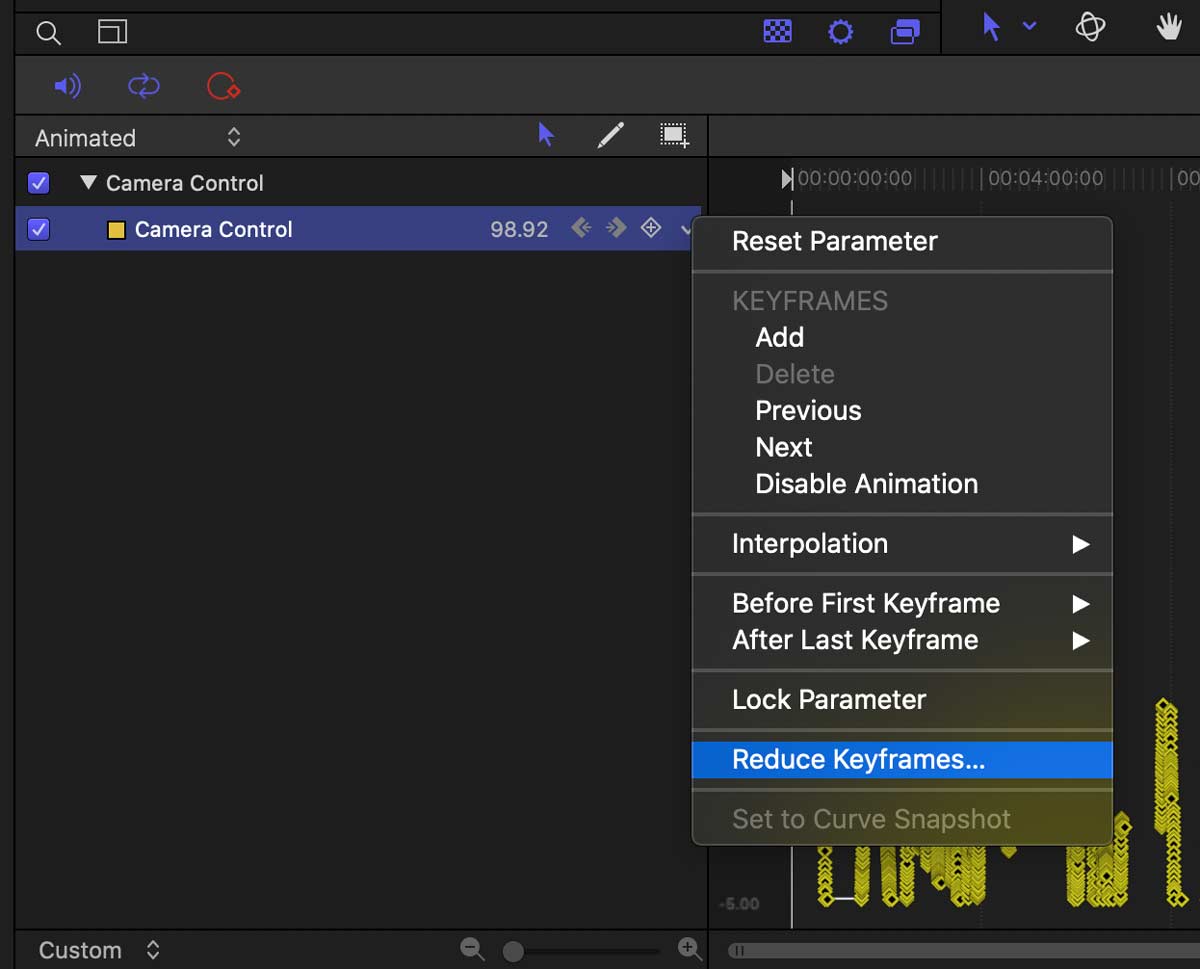 Reduce Keyframes 37