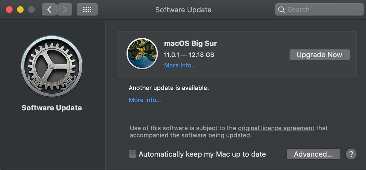 big sur update