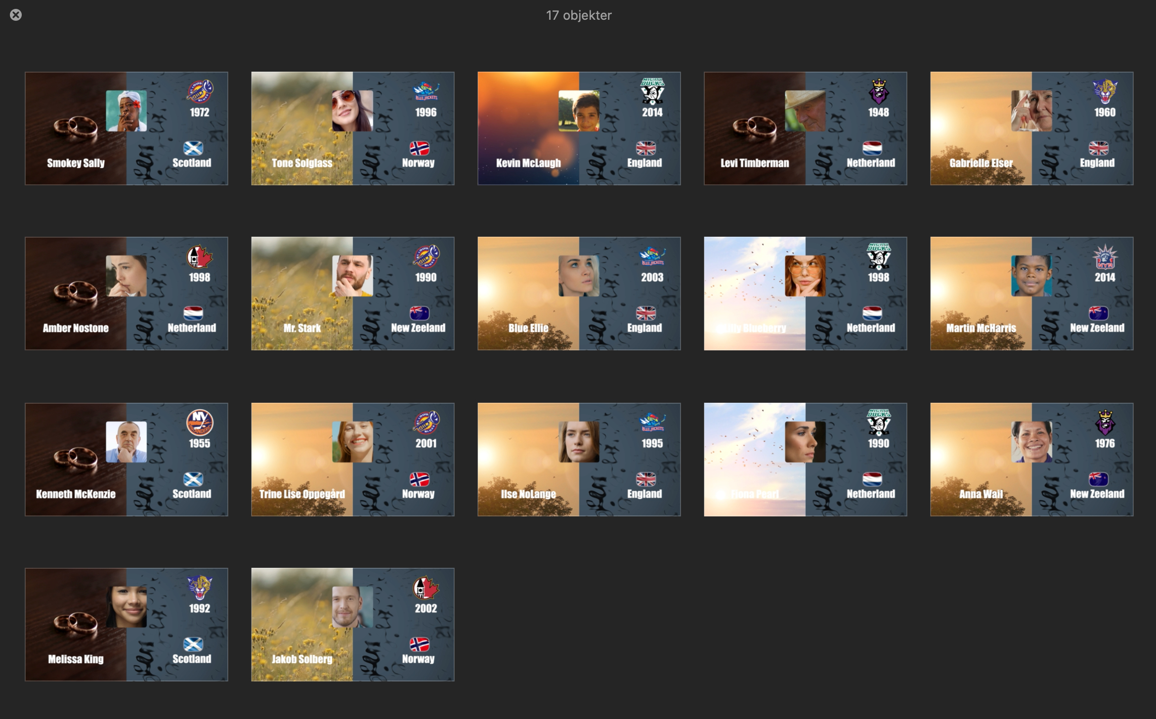 Finished movies