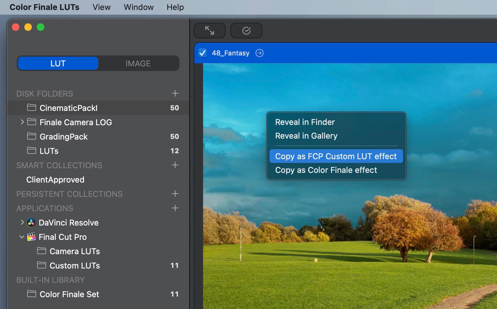color finale luts fcp 01