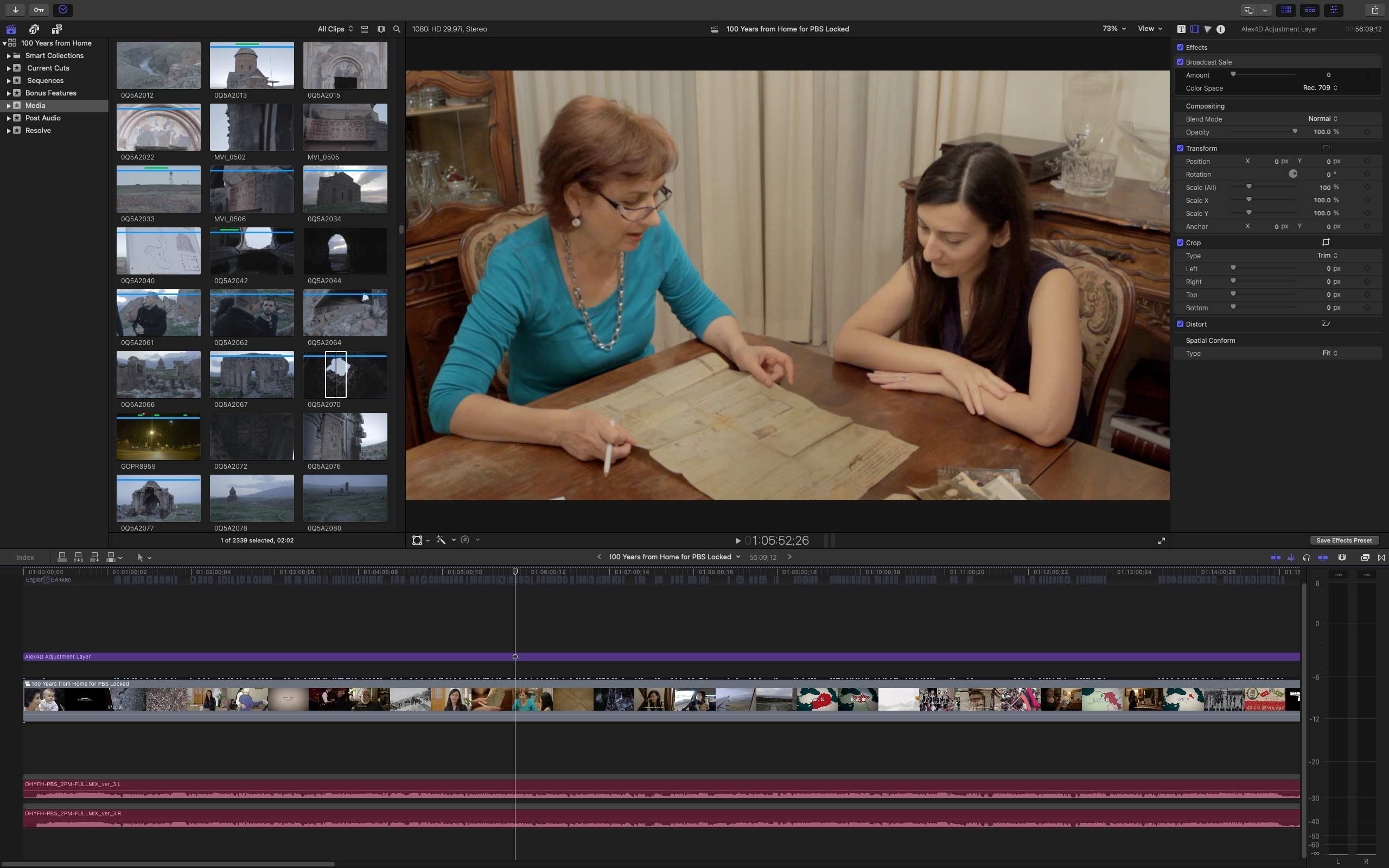 100 Years from Home in Final Cut Pro 2
