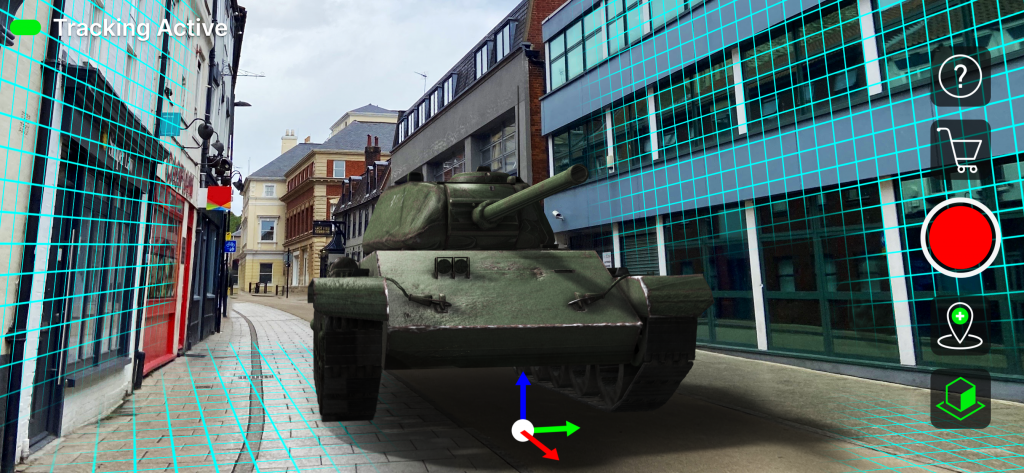 Adding tank to scene in CamTrackAR