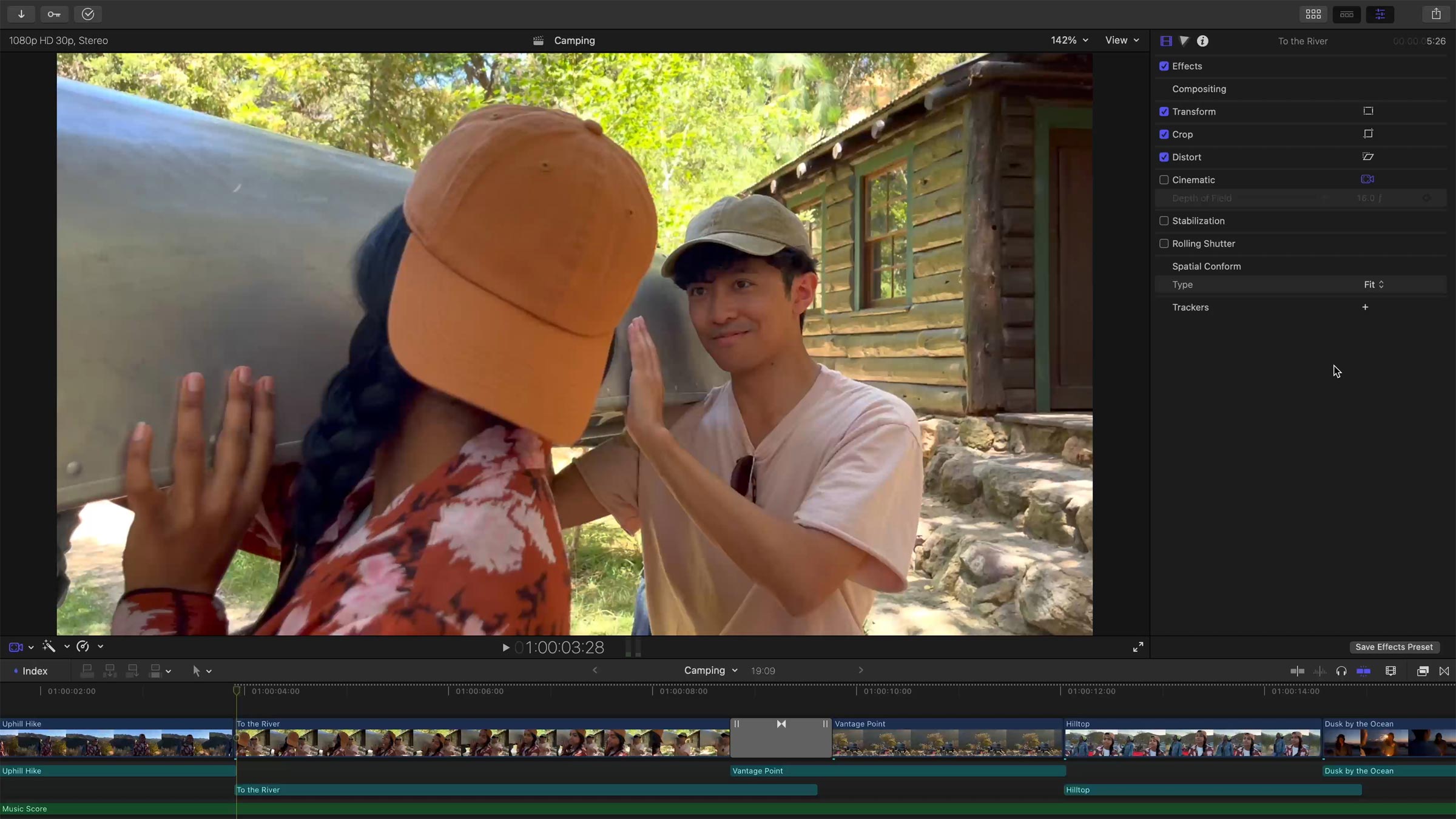 Apple Final Cut Pro Cinematic Mode screen